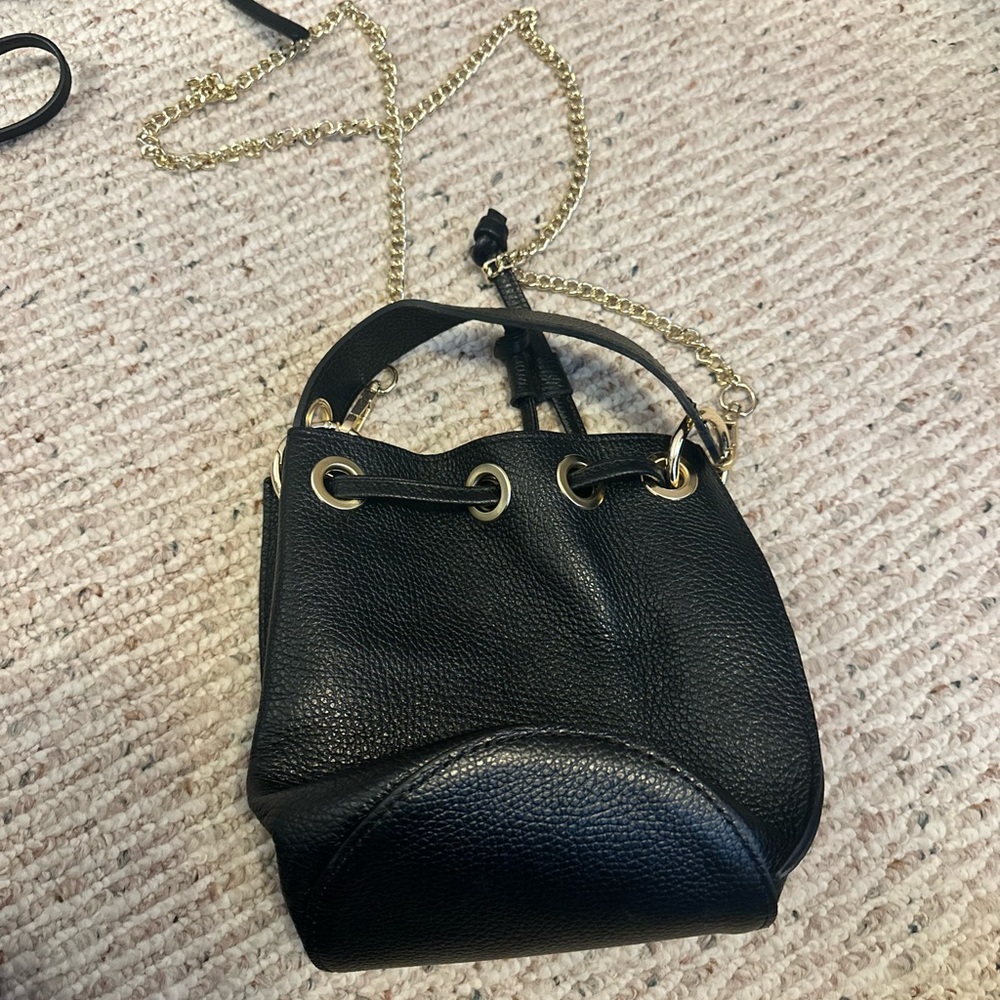 DIVINA FIRENZE Italian Leather Mini Bucket Bag